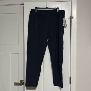 Womens Navy Blue Pants 32° Brand Size 12 - Button Clasp Zipper Belt Loops